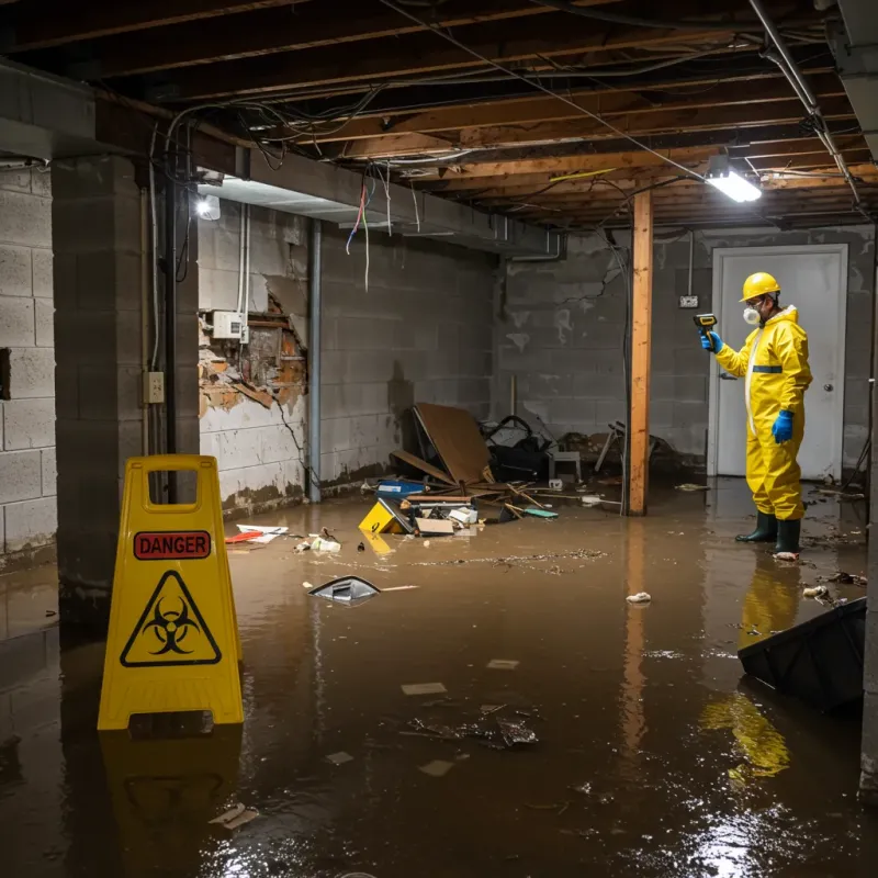 Flooded Basement Electrical Hazard in Beatty, NV Property