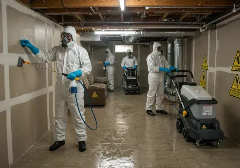 Basement Moisture Removal and Structural Drying process in Beatty, NV